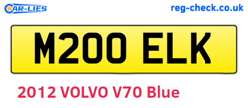 M200ELK are the vehicle registration plates.