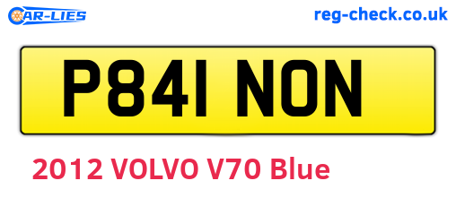 P841NON are the vehicle registration plates.