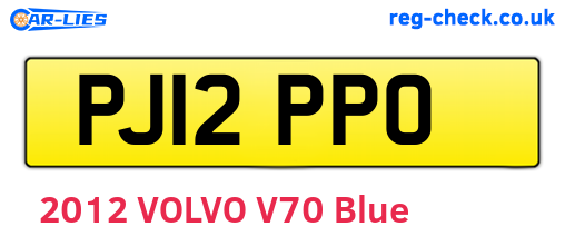 PJ12PPO are the vehicle registration plates.