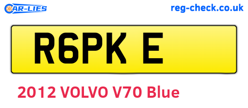 R6PKE are the vehicle registration plates.