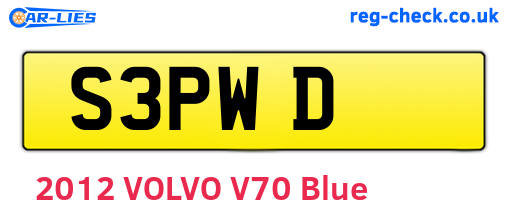 S3PWD are the vehicle registration plates.