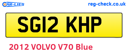 SG12KHP are the vehicle registration plates.