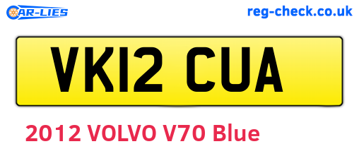 VK12CUA are the vehicle registration plates.