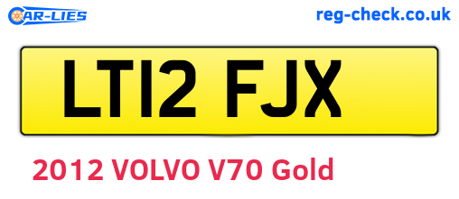 LT12FJX are the vehicle registration plates.