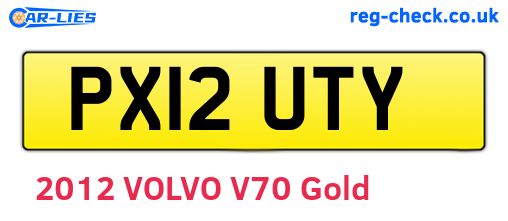 PX12UTY are the vehicle registration plates.