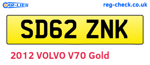 SD62ZNK are the vehicle registration plates.