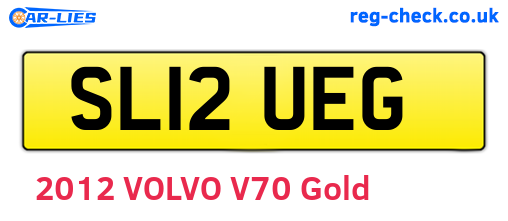 SL12UEG are the vehicle registration plates.