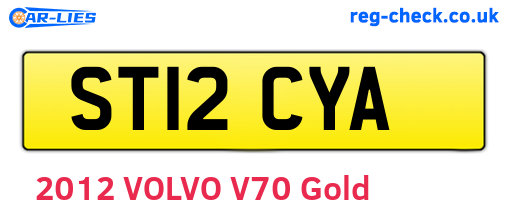 ST12CYA are the vehicle registration plates.
