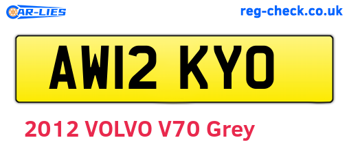 AW12KYO are the vehicle registration plates.