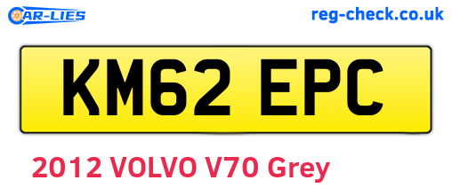 KM62EPC are the vehicle registration plates.