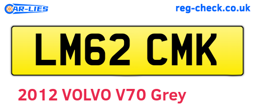 LM62CMK are the vehicle registration plates.