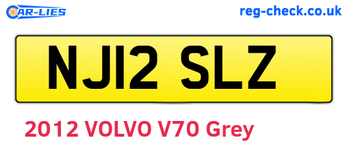 NJ12SLZ are the vehicle registration plates.