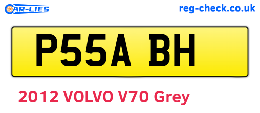 P55ABH are the vehicle registration plates.