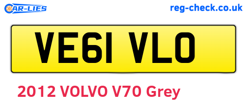 VE61VLO are the vehicle registration plates.