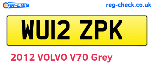 WU12ZPK are the vehicle registration plates.
