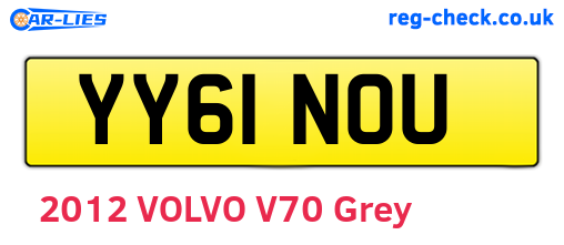 YY61NOU are the vehicle registration plates.