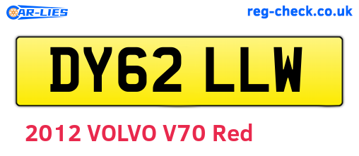 DY62LLW are the vehicle registration plates.