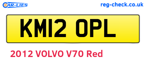 KM12OPL are the vehicle registration plates.