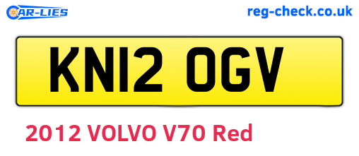 KN12OGV are the vehicle registration plates.