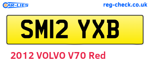SM12YXB are the vehicle registration plates.