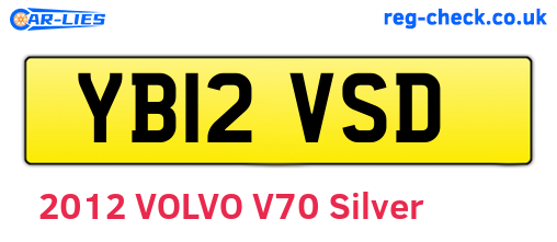 YB12VSD are the vehicle registration plates.