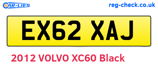 EX62XAJ are the vehicle registration plates.