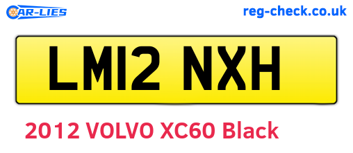 LM12NXH are the vehicle registration plates.