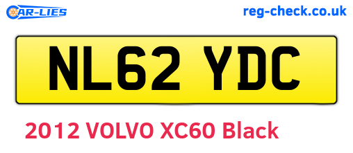 NL62YDC are the vehicle registration plates.