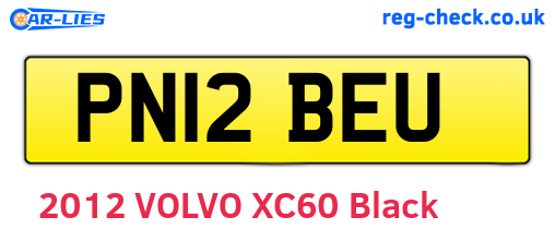 PN12BEU are the vehicle registration plates.