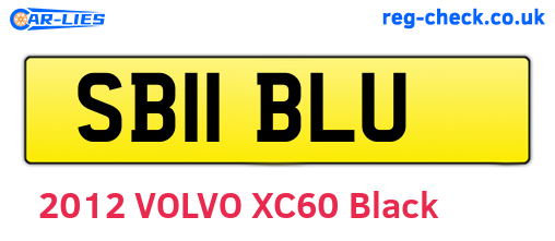 SB11BLU are the vehicle registration plates.