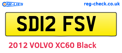 SD12FSV are the vehicle registration plates.