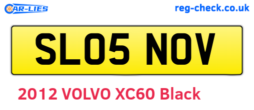SL05NOV are the vehicle registration plates.