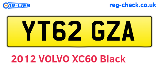 YT62GZA are the vehicle registration plates.