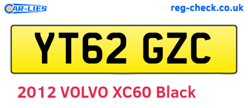 YT62GZC are the vehicle registration plates.