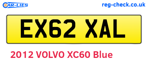 EX62XAL are the vehicle registration plates.