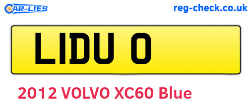 L1DUO are the vehicle registration plates.