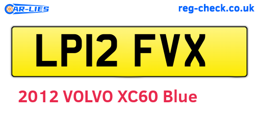 LP12FVX are the vehicle registration plates.