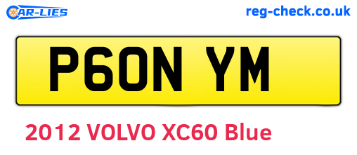 P60NYM are the vehicle registration plates.