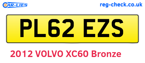 PL62EZS are the vehicle registration plates.