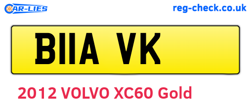 B11AVK are the vehicle registration plates.