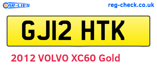 GJ12HTK are the vehicle registration plates.