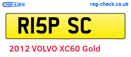 R15PSC are the vehicle registration plates.