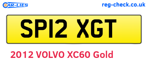 SP12XGT are the vehicle registration plates.