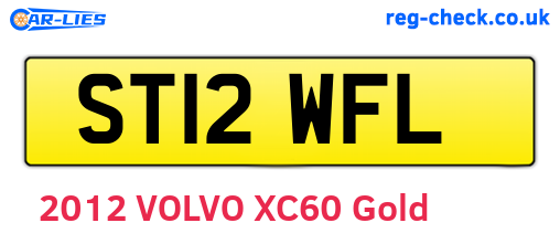 ST12WFL are the vehicle registration plates.