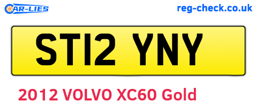 ST12YNY are the vehicle registration plates.