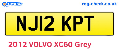 NJ12KPT are the vehicle registration plates.