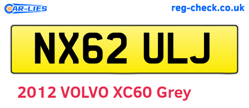 NX62ULJ are the vehicle registration plates.