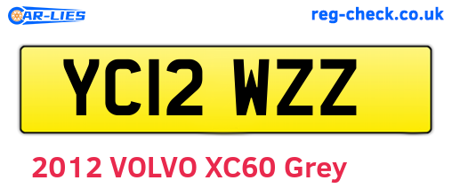 YC12WZZ are the vehicle registration plates.