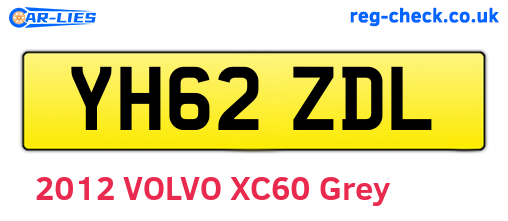 YH62ZDL are the vehicle registration plates.
