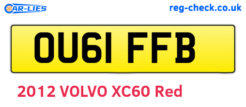 OU61FFB are the vehicle registration plates.